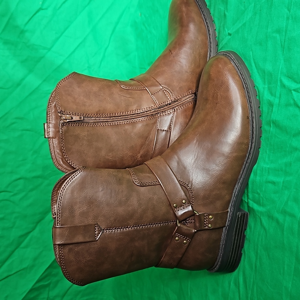 Frye stacked heel motorcycle boots sz.11 M - Picture 3 of 9